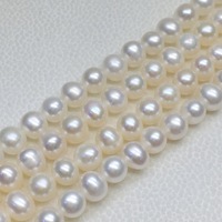 Bijoux en perles d'eau douce naturelles, perles en vrac de forme ronde Aaa de 6mm