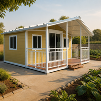 Bâtiment conteneur modulaire extensible à ailes latérales avec intérieur ouvert, cabine mobile pour bureau de chantier, garage et personnel