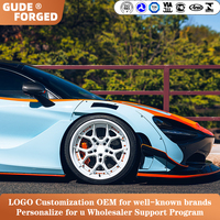 Jantes en alliage forgé GUDE 2 pièces PCD 5X112 5X114.3 5X120, design concave profond blanc brillant, adaptées aux supercars de luxe Ford GT