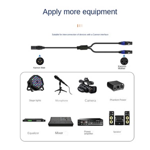 Tùy chỉnh 1-2 dòng âm thanh 3 lõi XLR micro cân bằng <span class=keywords><strong>Adapter</strong></span> 1 nam 2 nữ pháo để pháo với độ phân giải Áo khoác PVC 4k - Product Image 5