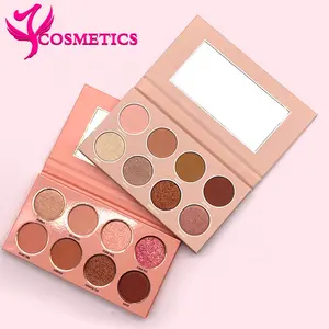 8 Farb kosmetik Anbieter hoch pigmentierte Lidschatten-Palette nackt rosa benutzer definierte Lidschatten-Palette Private Label