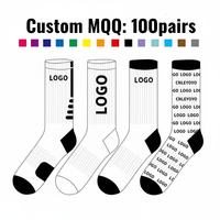 Chaussettes de Sport Athlétiques Unisexe les Plus Vendues 100% Coton, pour Hommes et Femmes, Personnalisées avec Logo, Chaudes et Tendance