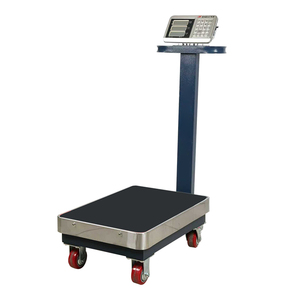 双显示屏600公斤铠装设计重量秤平台秤带万向轮 - Product Image 2