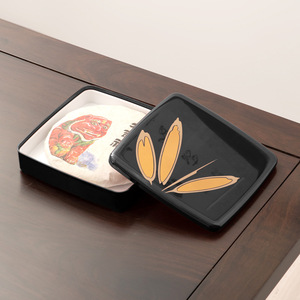Caja de almacenamiento de té Pu Erh, caja de té de plástico roja con tapa para accesorios de ceremonia del té, embalaje de regalo - Product Image 4
