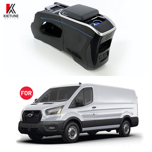 Accoudoir de console centrale de voiture noir ou couleur personnalisée avec porte-gobelet réfrigérant pour <span class=keywords><strong>Ford</strong></span> <span class=keywords><strong>Transit</strong></span>/Tourneo 2023 - Product Image 1