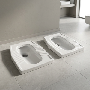 กระทะเซรามิกสำหรับนั่งยองห้องน้ำขนาดมาตรฐานทันสมัย - Product Image 2