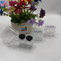 Boîte de rangement en plastique imprimée sur mesure, conteneur transparent en PET pour l'emballage de flacons en verre, étui en plastique personnalisé avec logo en gros