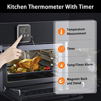 Termometer BBQ Digital, alat dapur sangat cepat akurasi tinggi dengan fitur peringatan untuk perlengkapan Taman