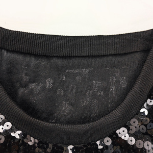 Oversize Black <strong>Sequin</strong> <strong>Crop</strong> <strong>top</strong> for San Antonio Women - Product Image 6