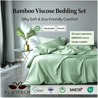Ensemble de housse de couette en bambou simple certifié Oeko-Tex, avec un nombre de fils de 300, taille King, pour une utilisation toute l'année, literie pour la maison