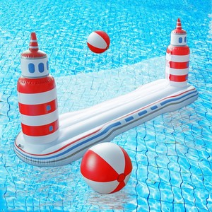 Ensemble de poteaux de volley-ball gonflables 300x145cm, jeu de <span class=keywords><strong>piscine</strong></span> extérieur pour adultes, utilisation en hôtel et resort - Product Image 3