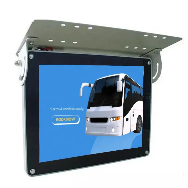 19 אינץ LCD DVD אוטובוס נגן LCD מסך תצוגת פרסום אוטובוס תליית צג קטן גודל מסך לאוטובוס