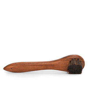 Ensemble de brosses à chaussures en crin de cheval de qualité supérieure avec brosse applicatrice incurvée, 100% crin de cheval naturel, manche en bois pour le nettoyage et le polissage - Product Image 2