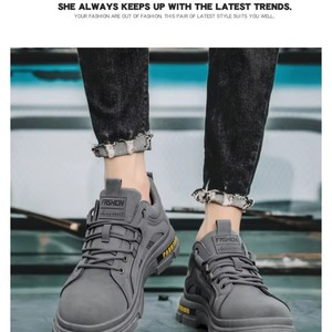 Men's Autumn/<b>Winter</b> Sporty Breathable Thick Sole <b>Work</b> <b>Boots</b> Student Shoes - Product Image 5