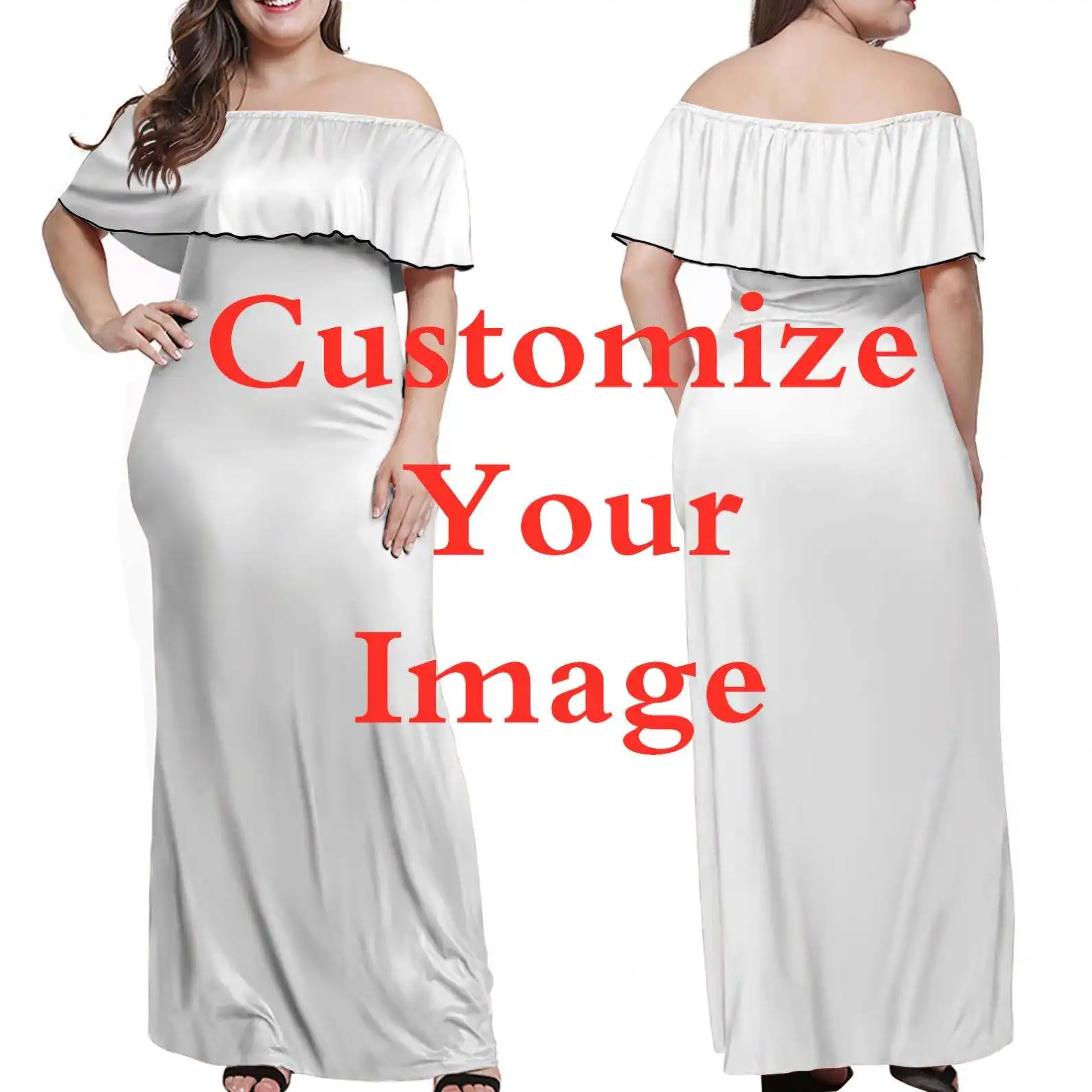 Tribal Maxi Jurken Custom Print On Demand Koppels Bijpassende Kleding Vrouwen Elegante Plus Size Mouwloze Elegante Prinses Jurk