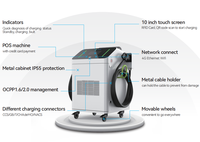 Chargeur EV mobile portable 40kW/60kW/80kW, station de charge rapide DC à 2 pistolets avec protection IP55, interface combinée pour utilisation d'urgence