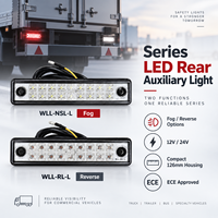 Feu arrière à LED, feu de recul 3W 12V 24V, lampe d'avertissement auxiliaire pour camions, remorques et véhicules utilitaires
