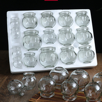 Ventouses de massage médical Gansu Hijama – Kit de thérapie par ventouses en verre transparent avec corps en bois, certifié CE, 5 ensembles pour la ventouse
