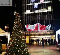 Luz LED 2D con Motivo de Santa Claus para Exteriores, Personalizable, IP65, para Decoración Navideña de Calles y Centros Comerciales