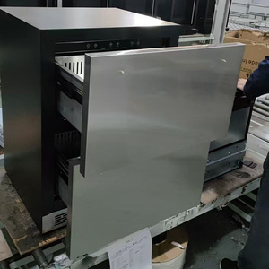 <span class=keywords><strong>Nevera</strong></span> para Bebidas de Doble Zona, Enfriador de <span class=keywords><strong>Vino</strong></span> con Doble Cajón, Acero Inoxidable para Interiores y Exteriores, Puerta de Vidrio, Enfriamiento Rápido, Bajo Nivel de Ruido - Product Image 5