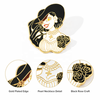 Pin de solapa de metal de aleación de moda, con esmalte blando y duro, personalizado para Halloween, insignia de metal personalizada