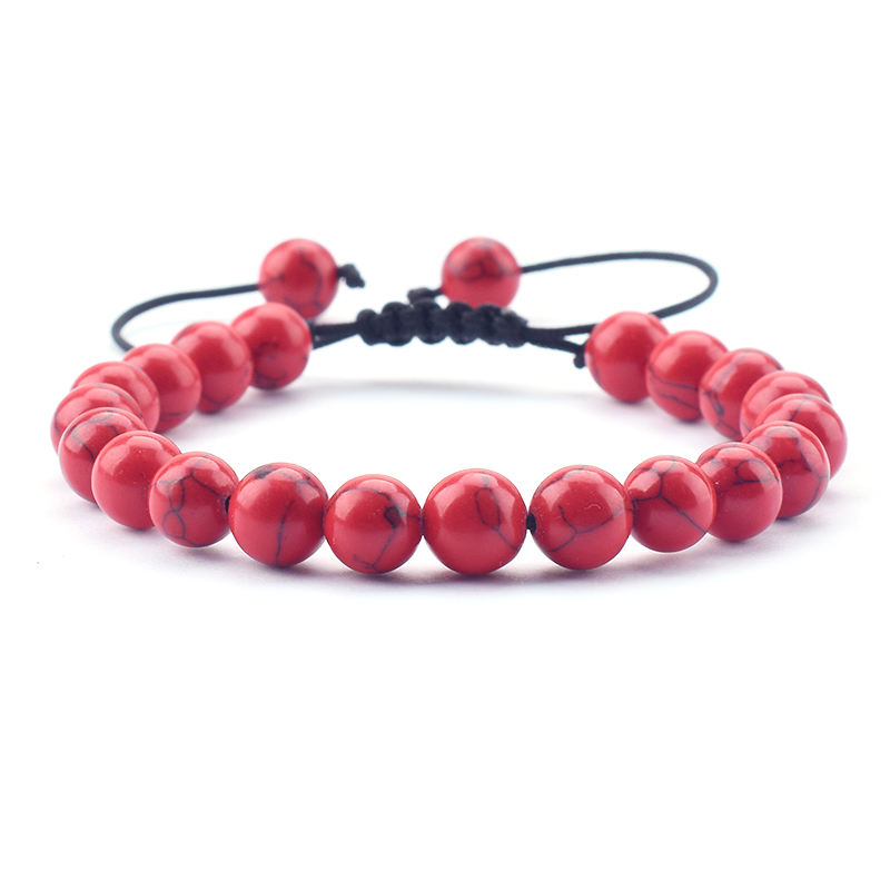 4-สร้อยข้อมือเทอร์ควอยซ์สีแดง