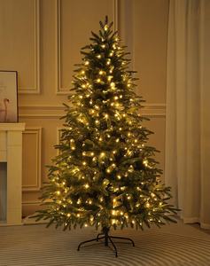 <span class=keywords><strong>Sapin</strong></span> de Noël en PE durable, aspect réaliste, feuilles de pin vertes et denses, artificiel, 2,4 m, éclairé, pour décoration intérieure, maison, fête, festival - Product Image 3