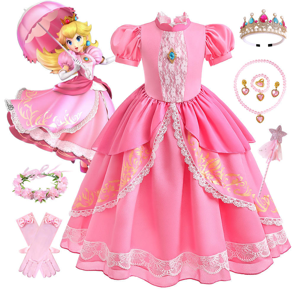 Hot Sale Peach Costume Dress Girls Halloween Costumes Cosplay