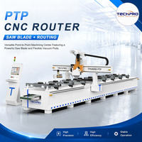 TECHPRO 800*9000mm Table de Travail PTP Cnc Bois Coupe Forage Routeur pour la Production de Meubles