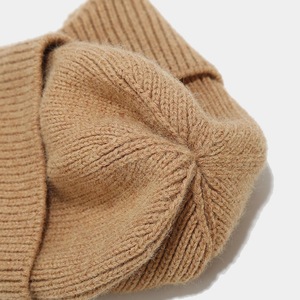 หมวกบีนนี่ถักคุณภาพสูง สีพื้นเรียบง่าย อุ่นสบาย มีที่ปิดหู สำหรับฤดูหนาว - Product Image 3