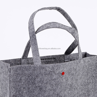 Sac fourre-tout en feutre personnalisé de couleur noire durable pour documents avec logo personnalisé