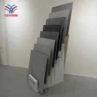 Support d'exposition pour produits en acier et pierre de 3 cm, escalier de 5 cm, présentoir sur pied en quartz et métal