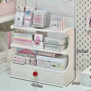 Desktop <b>Storage</b> <b>Rack</b> 3 Layers Tabletop Mount Office Organizer Cosmetic Stationery Holder - Product Image 5
