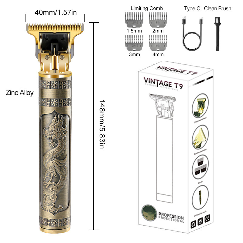Professional Vintage T9 Electric Hair Clipper
