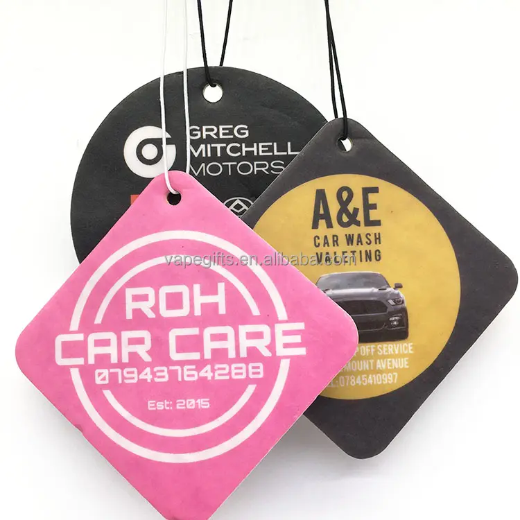 Printing Logo Best Promotional Gifts Custom Hanging Paper Car Air Freshener For Car