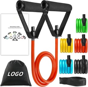 11ชิ้นยางยืดออกกำลังกาย150lbs หนักชุดสายรัดและท่อ11ชิ้น - Product Image 4
