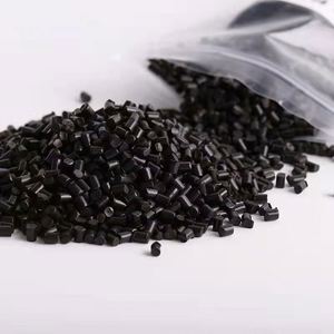 Black PA66 CF10 Nylon <b>Plastic</b> Granules <b>Modified</b> Polyamide Carbon Fiber Reinforced Material for Industrial Use - Product Image 1