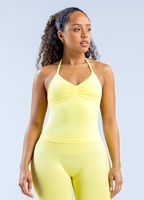 Ensemble de sport transfrontalier sans couture en Spandex/Nylon : Haut de yoga dos nu, Pantalon de fitness taille haute élastique, Short de fitness, Brassière de sport à bretelles