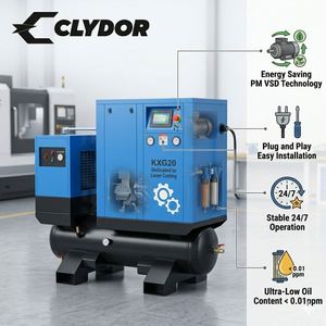 Compresseur d'air rotatif à vis haute efficacité KELAIDE 11 kW 12 bars 4 en 1 pour découpe laser - Product Image 2