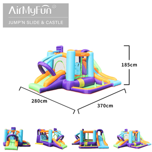 En stock aux États-Unis, AirMyFun Trampoline, <span class=keywords><strong>jeux</strong></span> de plein air, château gonflable, maison de saut gonflable avec toboggan - Product Image 3