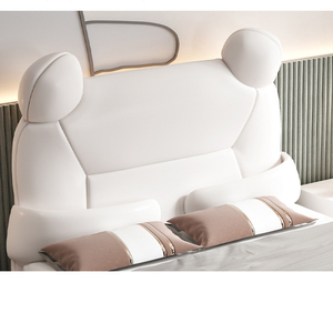 Cama Infantil <span class=keywords><strong>de</strong></span> Diseño Moderno Personalizada con Marco <span class=keywords><strong>de</strong></span> Conejo, Cama Individual <span class=keywords><strong>de</strong></span> Cuero con Dibujos Animados <span class=keywords><strong>de</strong></span> Princesa <span class=keywords><strong>para</strong></span> Niñas - Product Image 2