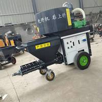 Machine à projeter du mortier de haute qualité à moteur diesel avec pompe certifiée CE ISO, trémie de 100 L, portée verticale de 20 m, portée horizontale de 30 m