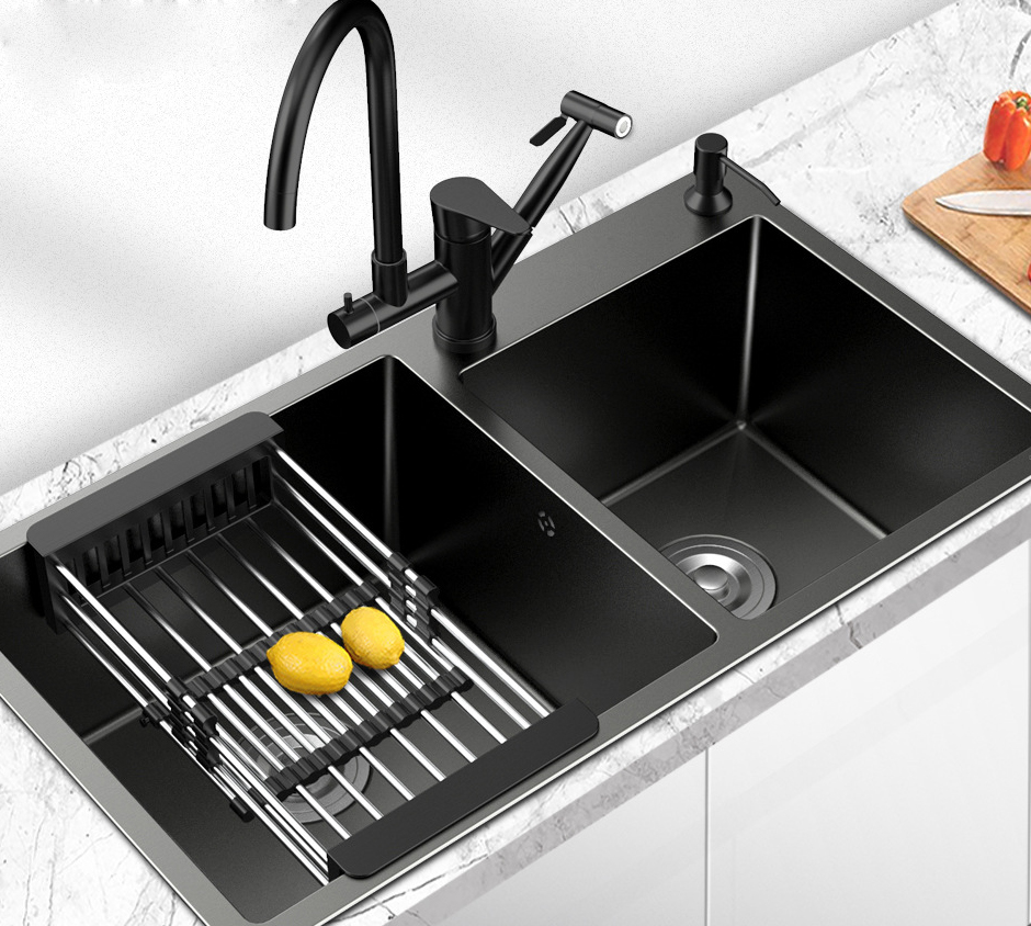 Organizer Per Lavello Da Cucina In Acciaio Inox 304 – Porta Spugna E Sapone Con Vassoio Di Scarico – 21x9x9 Cm, Argento - 6