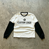 T-shirt à manches longues en coton de haute qualité, surdimensionné, avec logo personnalisé, fabriqué en Chine, pour les marques