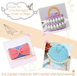 Sợi len móc dày dặn, mềm mại, chất liệu thun, dùng để làm áo thun, thích hợp cho người mới bắt đầu đan móc, làm túi, thêu móc. - Product Image 6