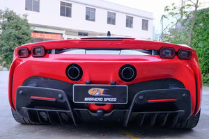 ชุดตัวกระจายริมฝีปากสปอยเลอร์หน้าสำหรับรถเฟอร์รารี SF90อัปเกรดสไตล์ OEM - Product Image 5