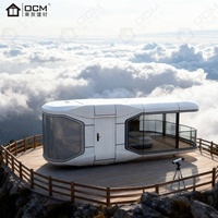Cabine Apple préfabriquée de luxe Maison capsule spatiale villa modulaire intelligente extensible pour Resort, Airbnb,Glamping, hôtel et arrière-cour Live