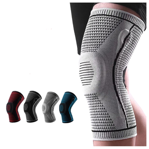 Genouillères de compression respirantes en silicone antidérapantes à double ressort pour le basketball et la course à pied – Vente en gros - Product Image 1