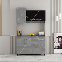 Offre Spéciale ensembles d'armoires de cuisine à haute brillance, style moderne, armoire de cuisine de luxe, coin mur, coffre, armoire de cuisine