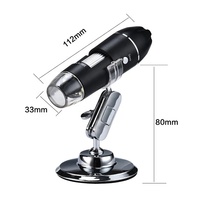 Microscope numérique réglable 1600X 2MP 8 LED, loupe numérique portable USB, endoscope électronique à grossissement HD